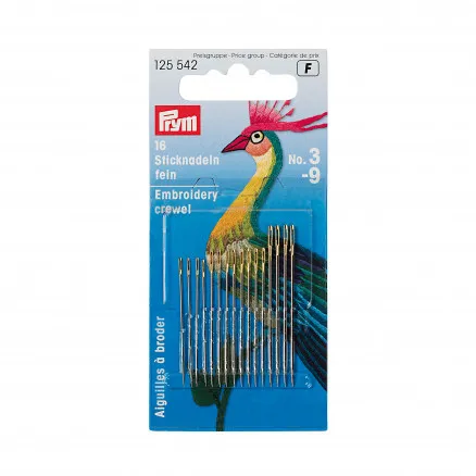 Prym Broderinålar Stål Silver Storlek 3-9 - 16 st