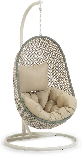 Cira, hängstol för utomhusbruk med stativ, grön, H197x105x105 cm
