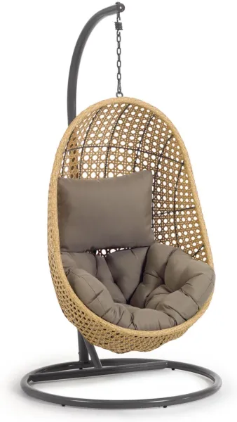 Cira, hängstol för utomhusbruk med stativ, svart, H197x105x105 cm