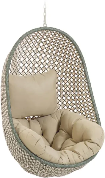 Cira, hängstol för utomhusbruk, grön, H121x84x82 cm