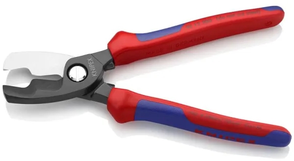 Knipex Kabelsax med dubbelt brunerat blad, med multikomponentshandtag 200 mm