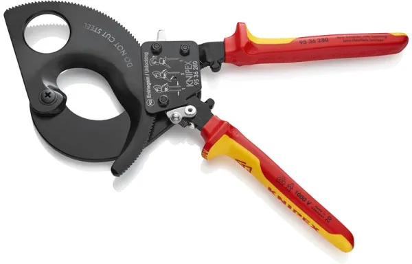 Knipex kabelsax (spärrprincip) svartlackerad, VDE-godkänd 280 mm