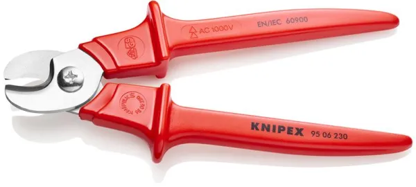 Knipex Kabelsax med isolerat plasthandtag, formsprutad plast, VDE-godkänd 230 mm